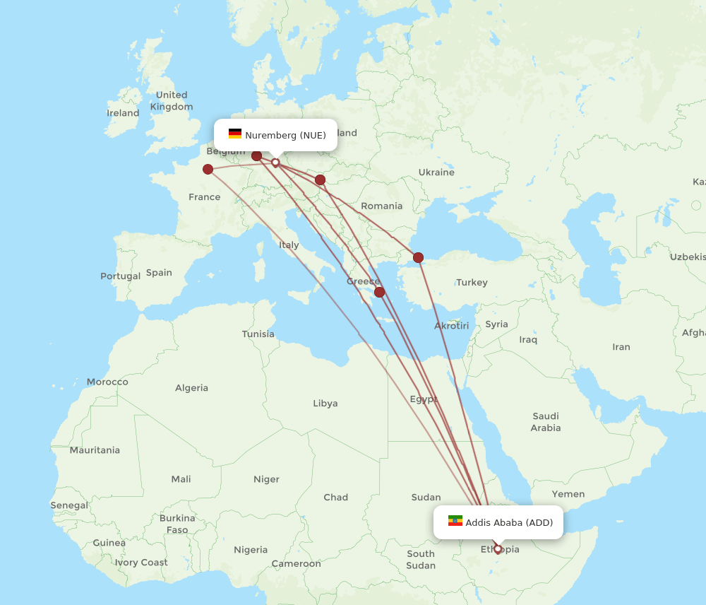 ADD-NUE flight routes
