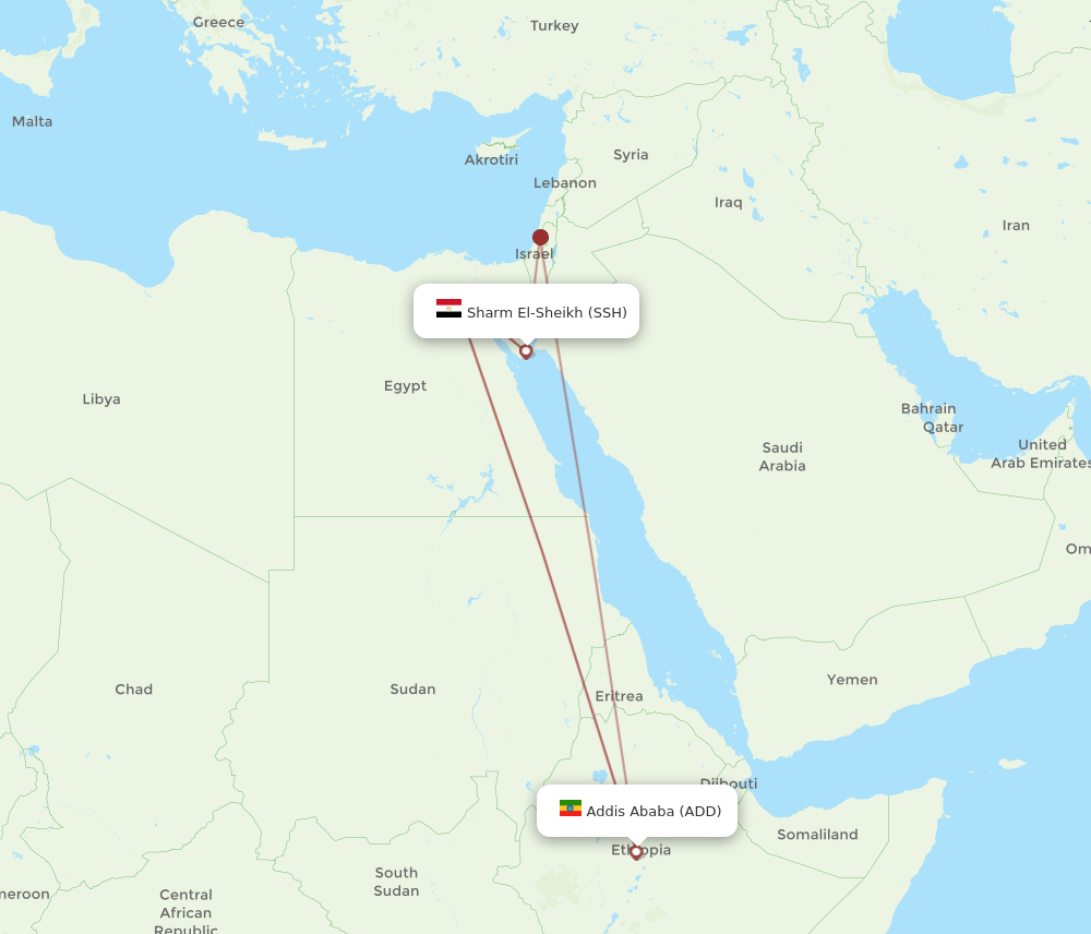 ADD to SSH flights and routes map