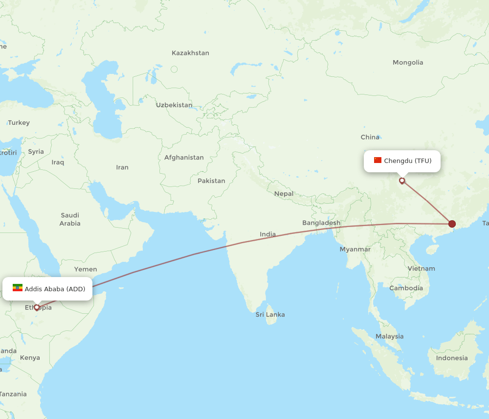 ADD-TFU flight routes