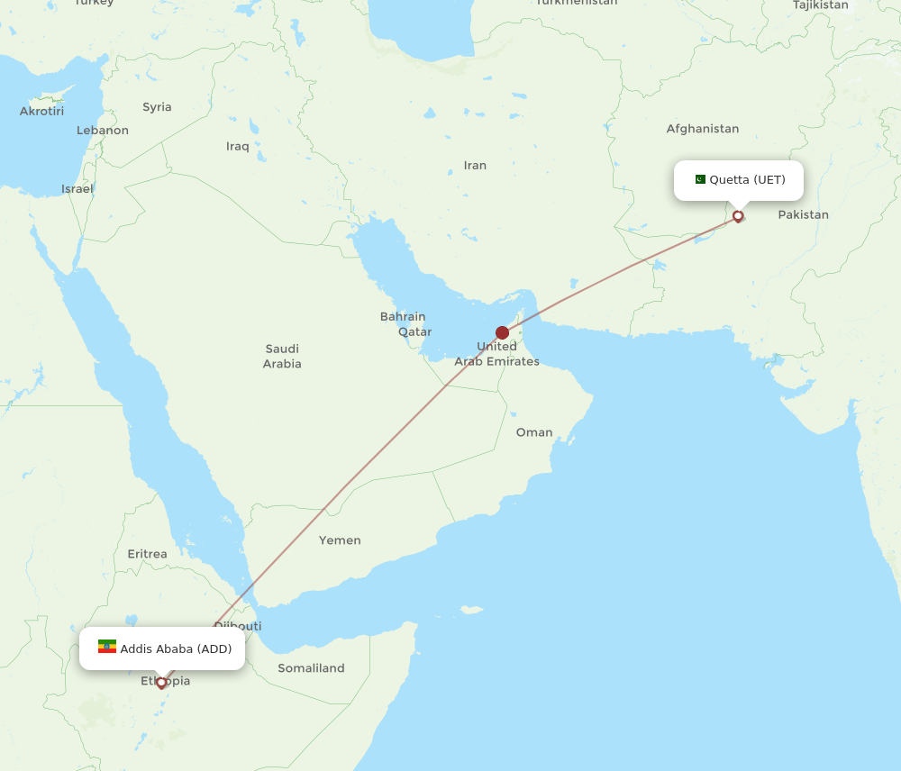 ADD-UET flight routes