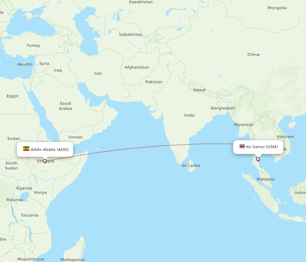 ADD-USM flight routes