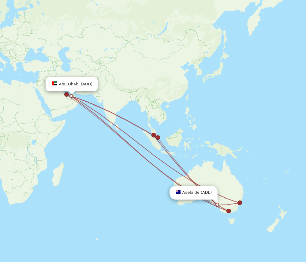 ADL-AUH flight routes