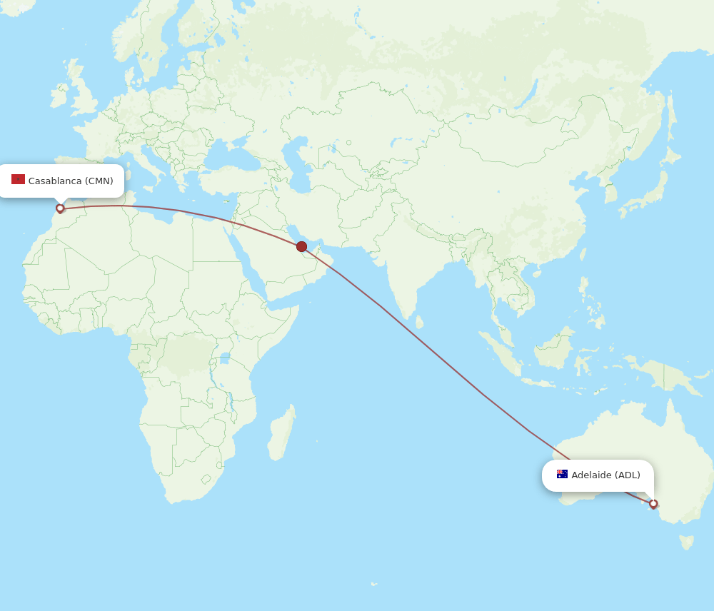 ADL-CMN flight routes