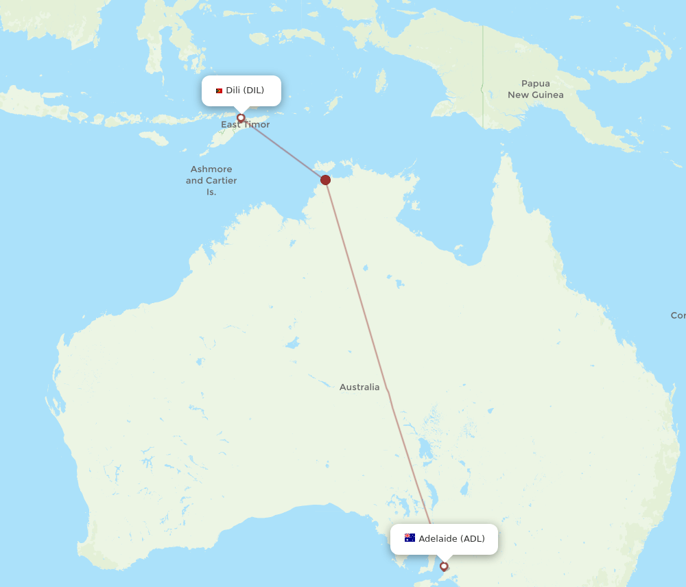 ADL-DIL flight routes