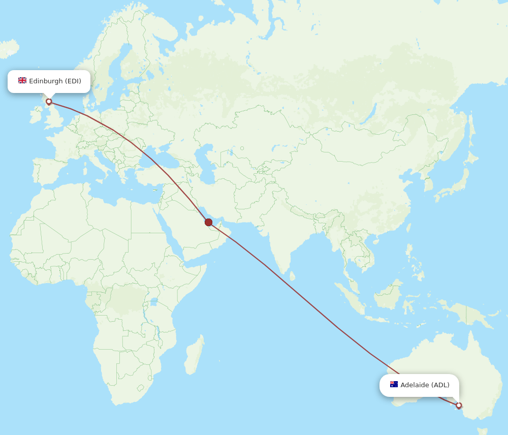 ADL-EDI flight routes