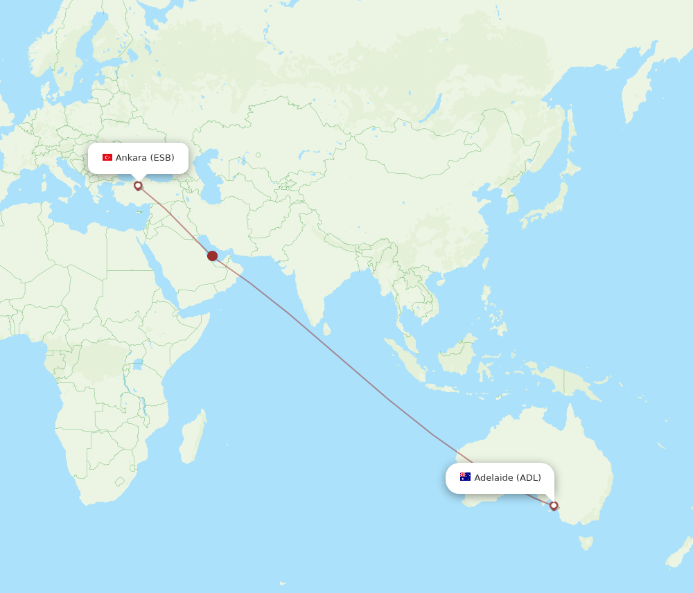 ADL-ESB flight routes