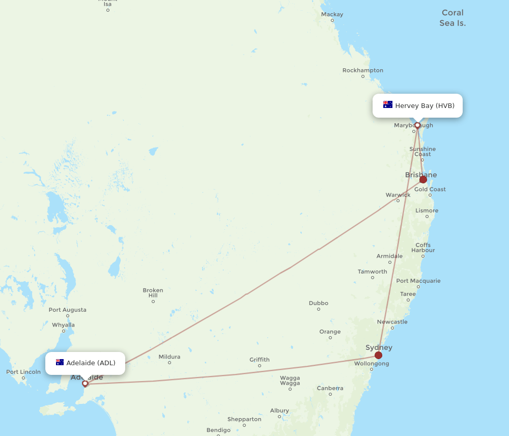 ADL-HVB flight routes