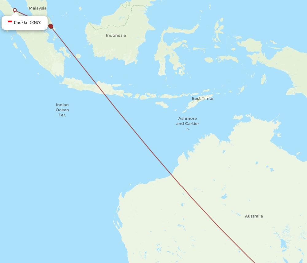 ADL-KNO flight routes