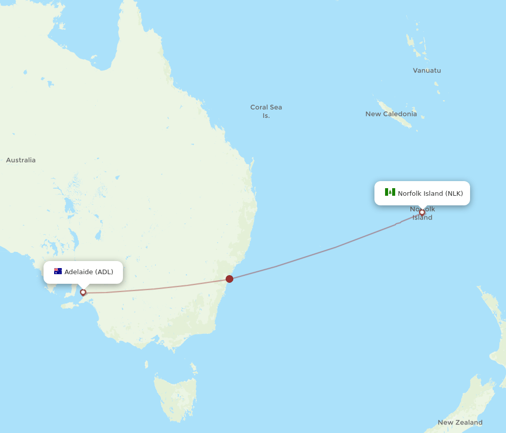 ADL-NLK flight routes