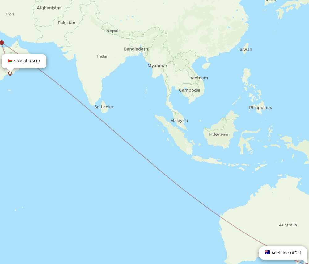 ADL-SLL flight routes