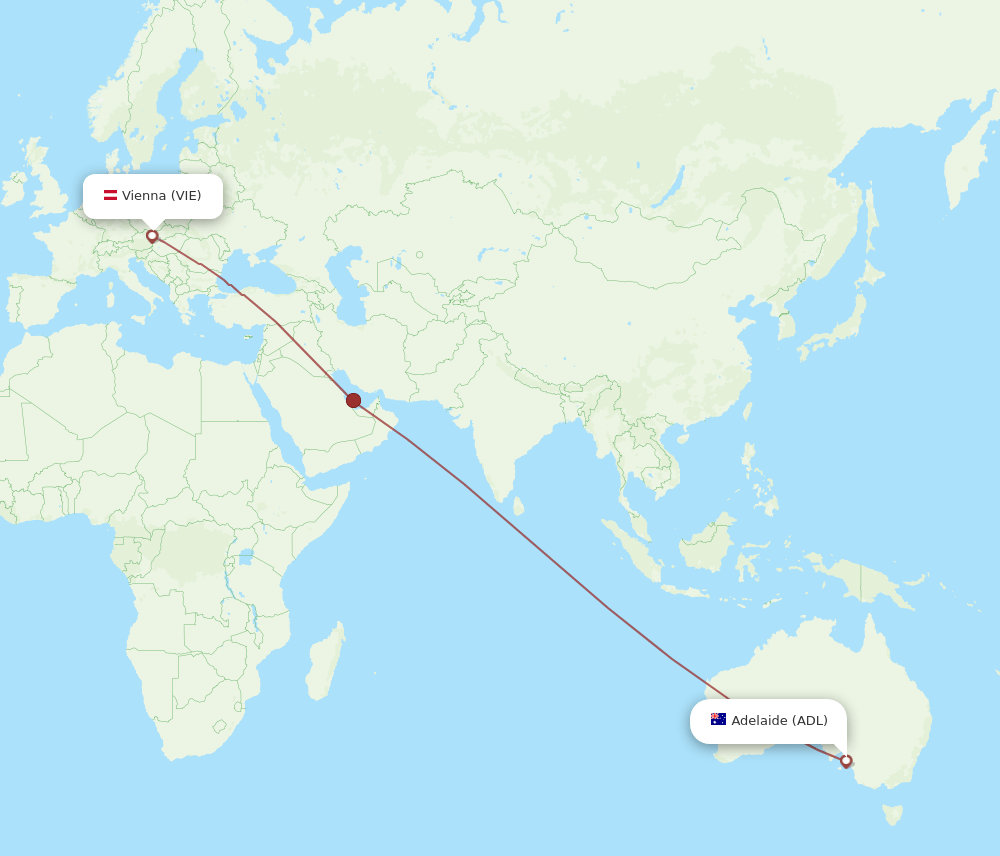 ADL-VIE flight routes