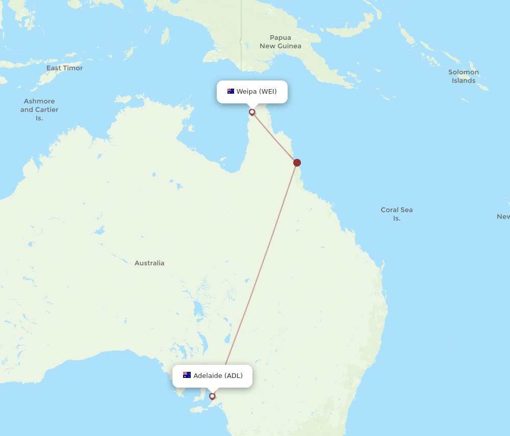 ADL-WEI flight routes