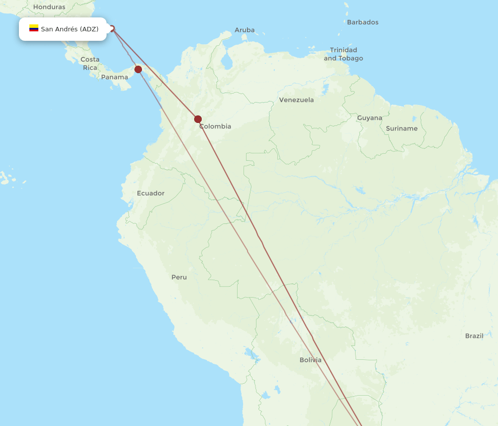 ADZ-ASU flight routes
