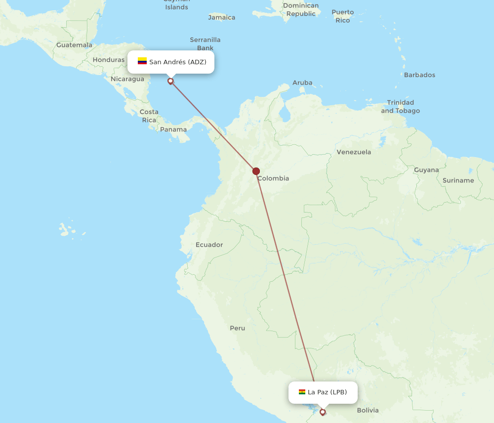 ADZ-LPB flight routes