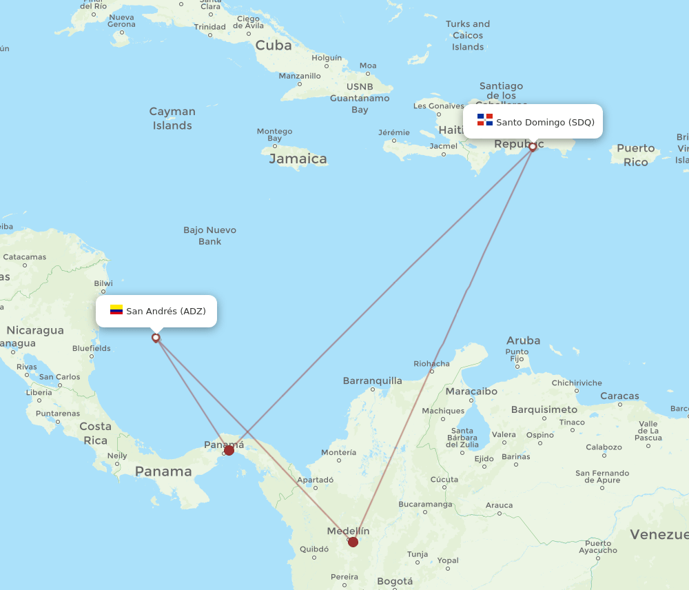 ADZ-SDQ flight routes