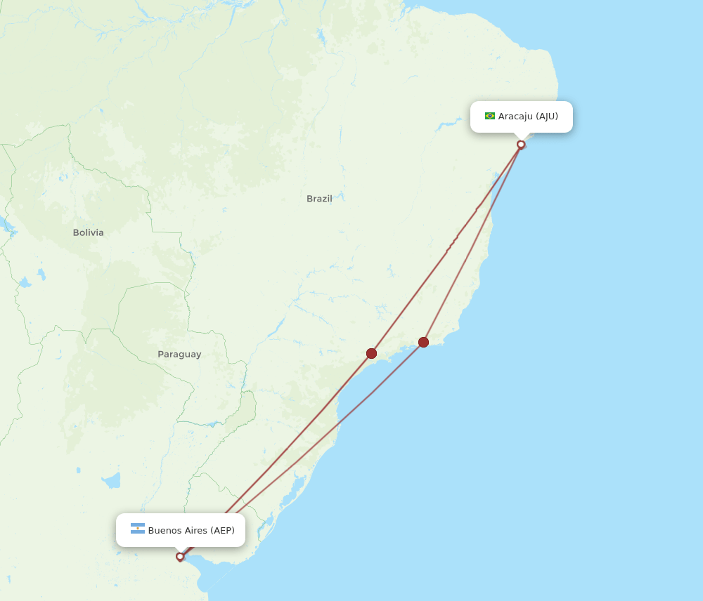 AEP-AJU flight routes