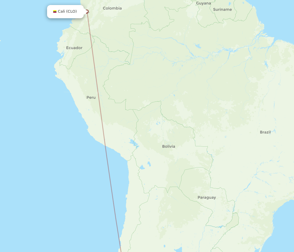 AEP-CLO flight routes