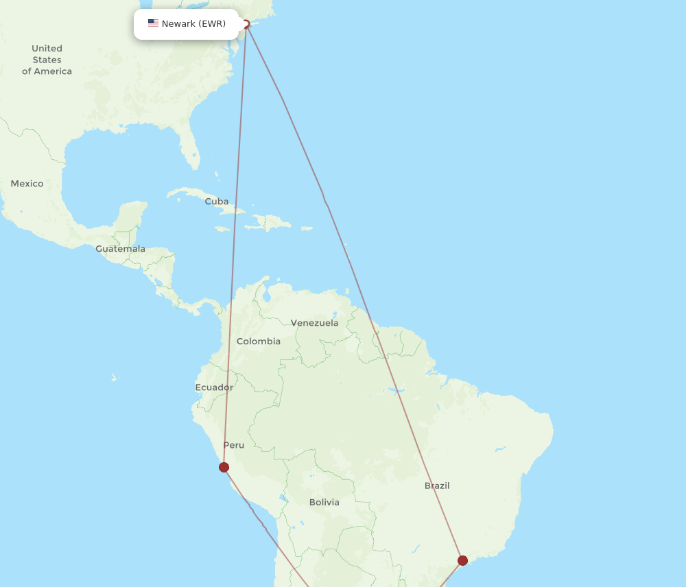 AEP-EWR flight routes