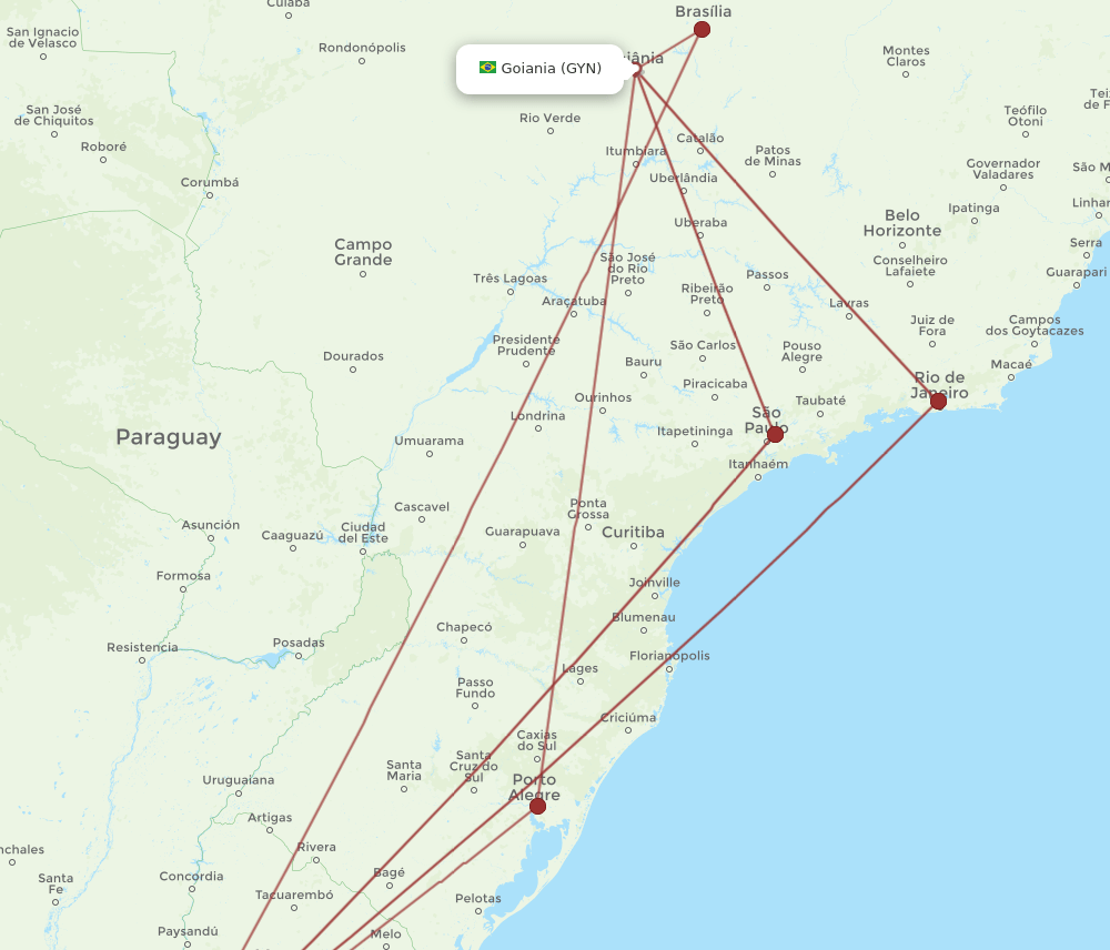 AEP-GYN flight routes