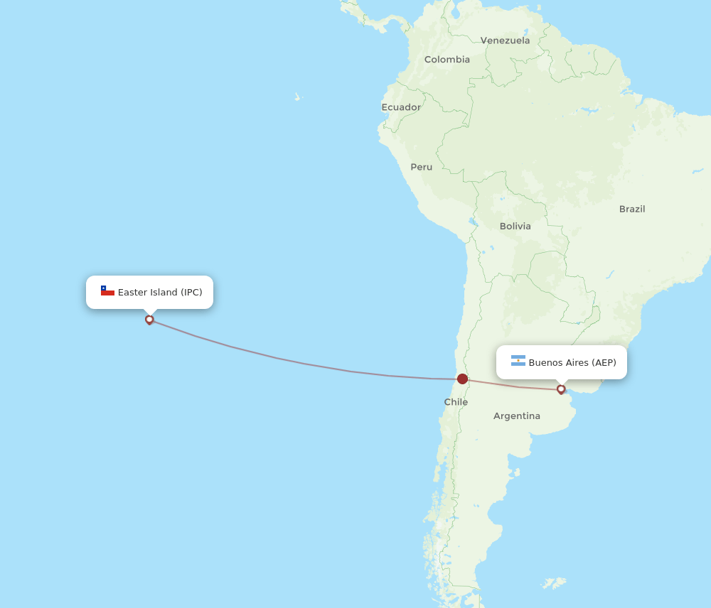 AEP-IPC flight routes
