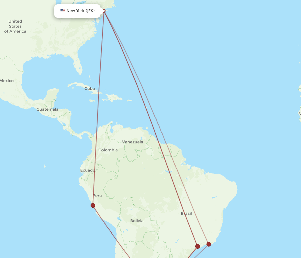 AEP-JFK flight routes