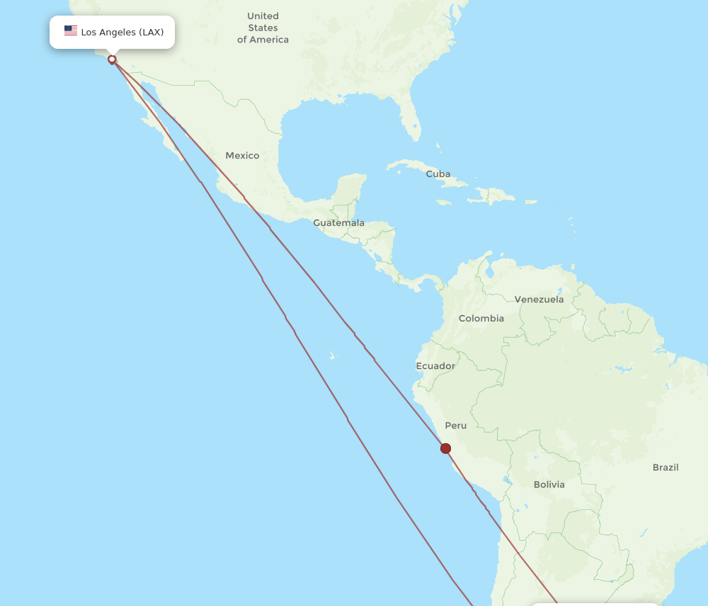 AEP-LAX flight routes
