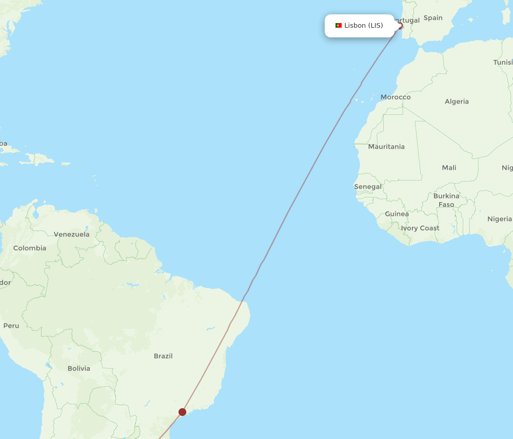 AEP-LIS flight routes