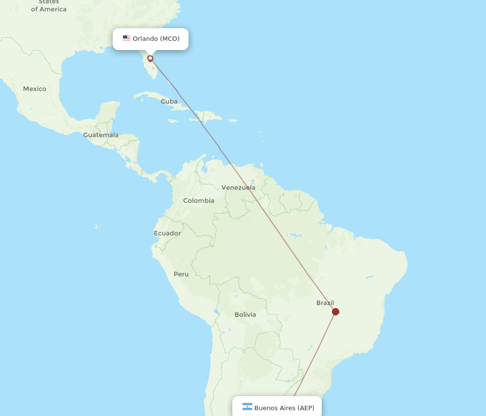 AEP-MCO flight routes