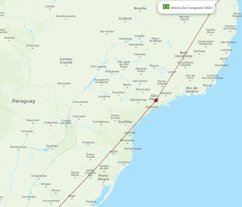 AEP-VDC flight routes