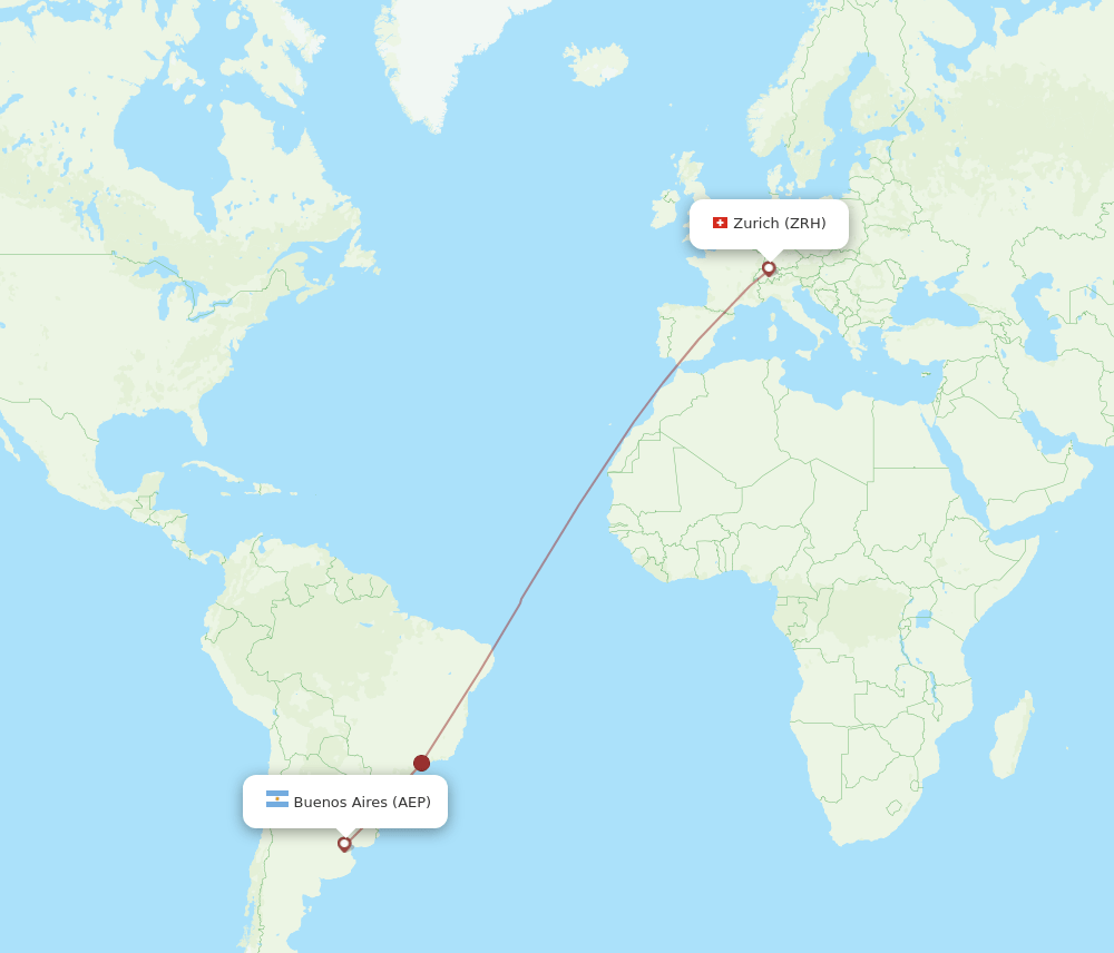 AEP-ZRH flight routes