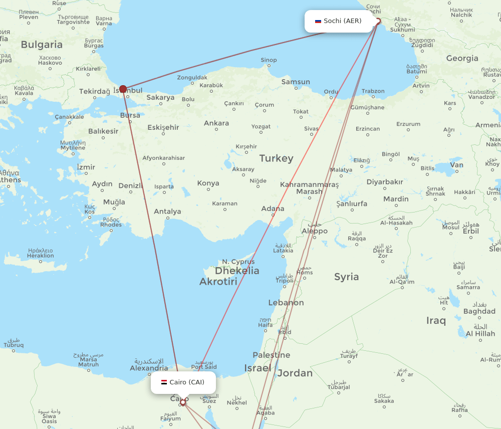 AER-CAI flight routes