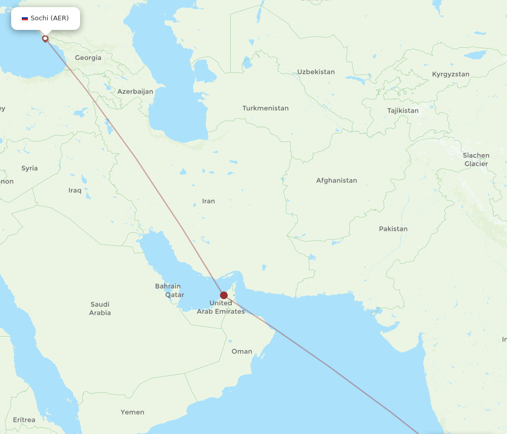 AER-CCJ flight routes