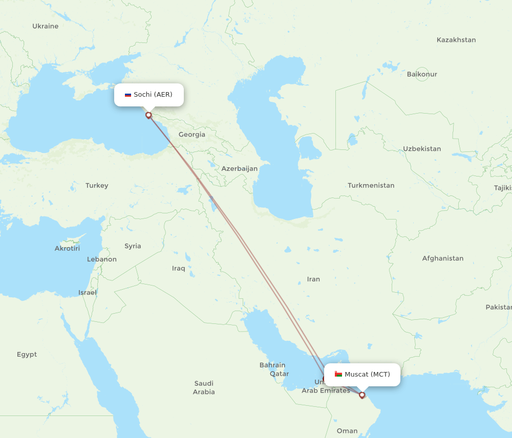 AER-MCT flight routes