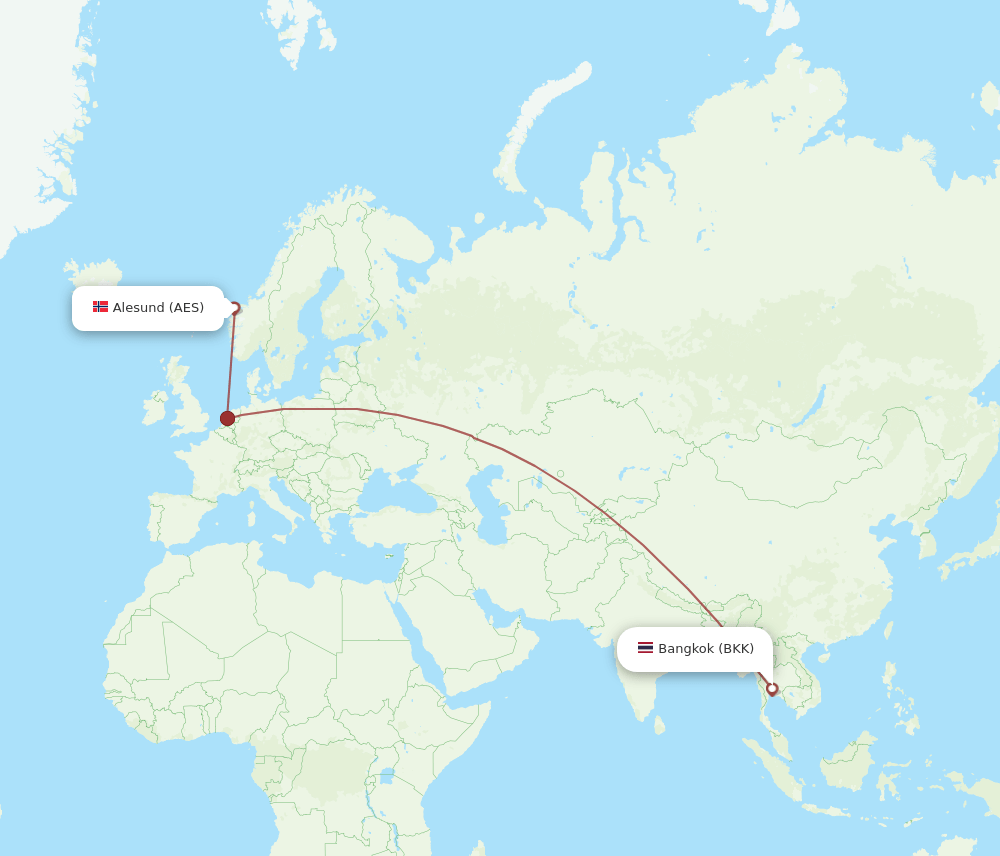 AES-BKK flight routes
