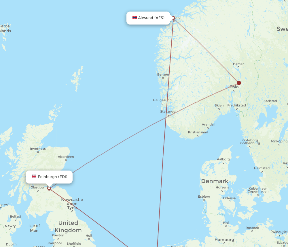 AES-EDI flight routes