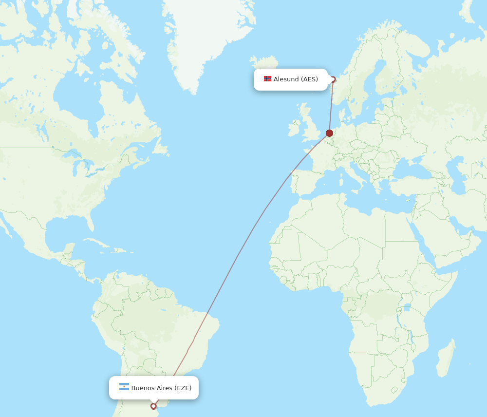 AES-EZE flight routes