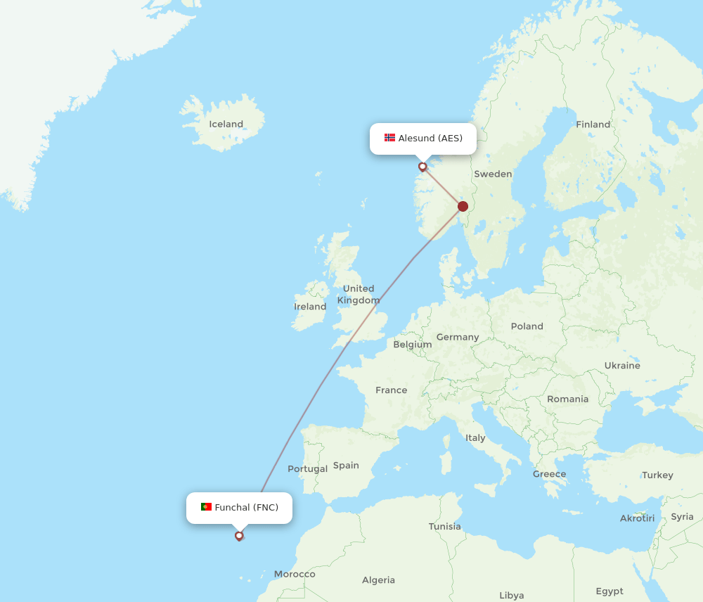 AES-FNC flight routes