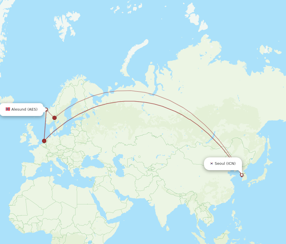 AES-ICN flight routes