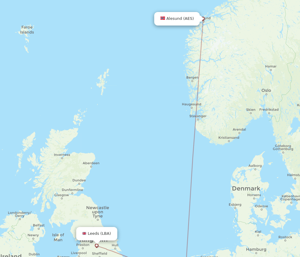 AES-LBA flight routes