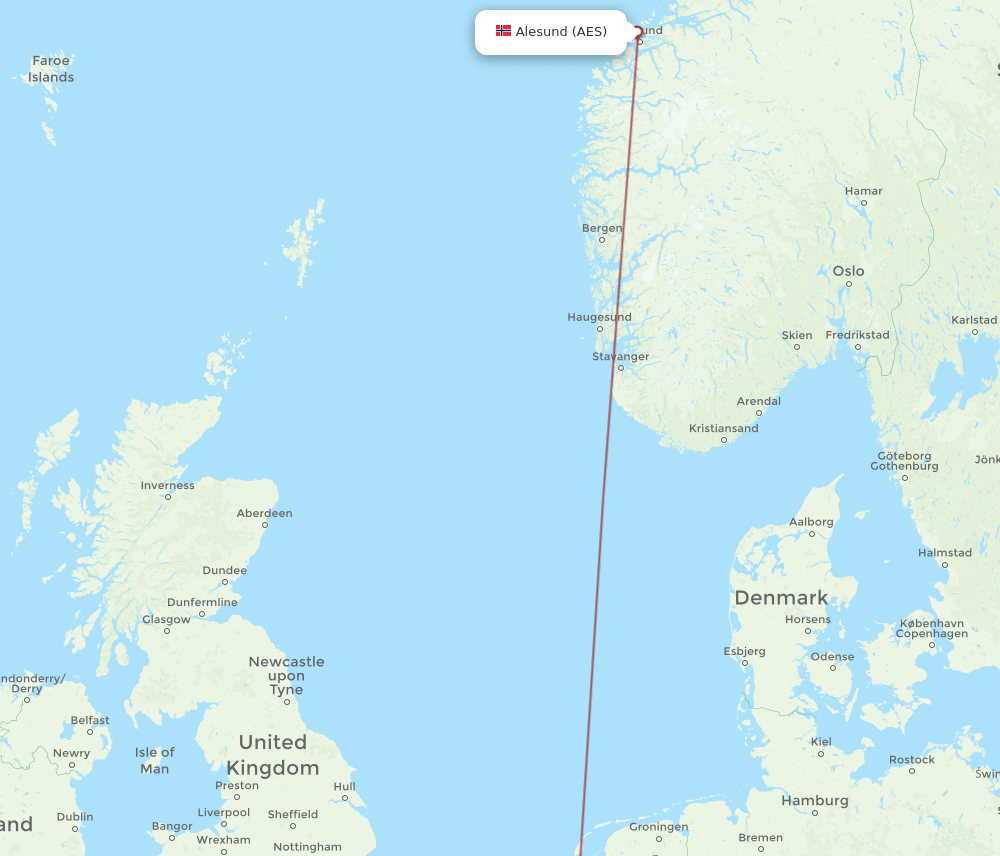 AES-LCY flight routes
