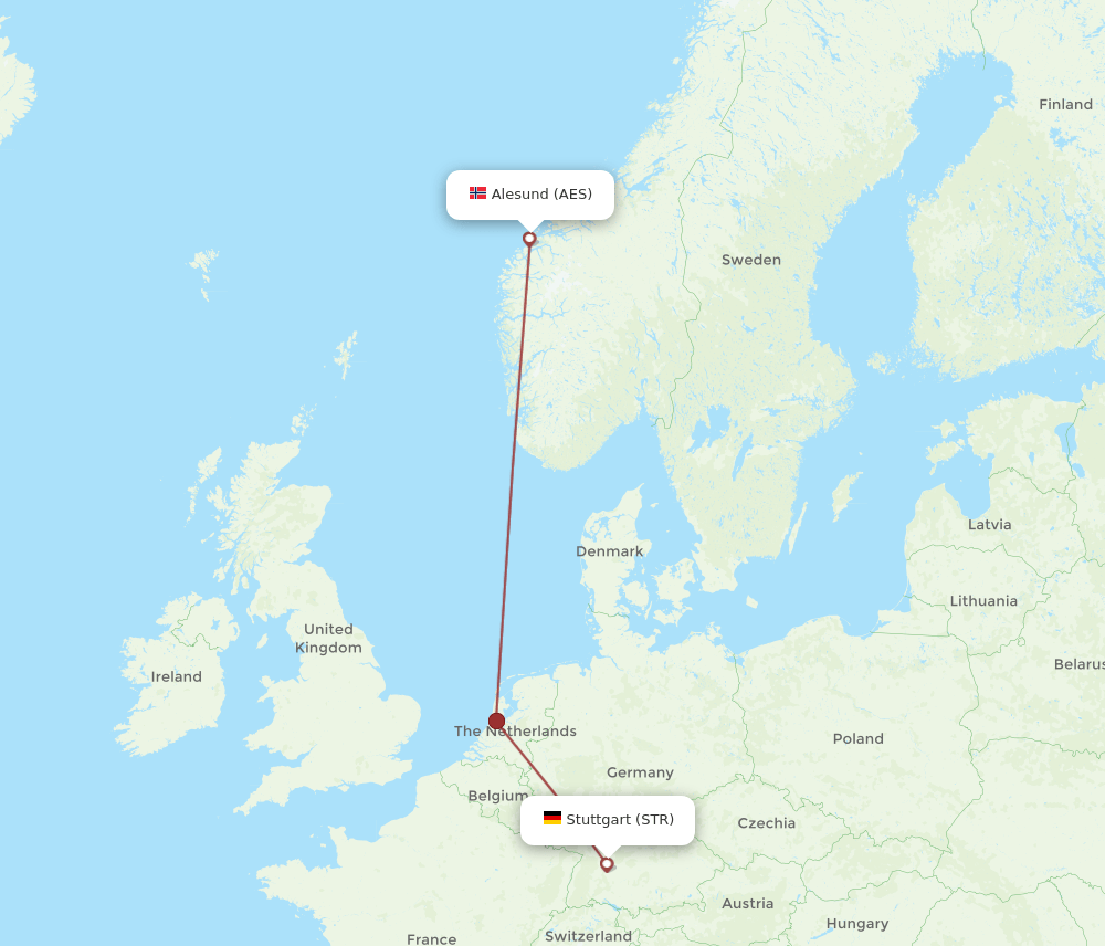 AES-STR flight routes