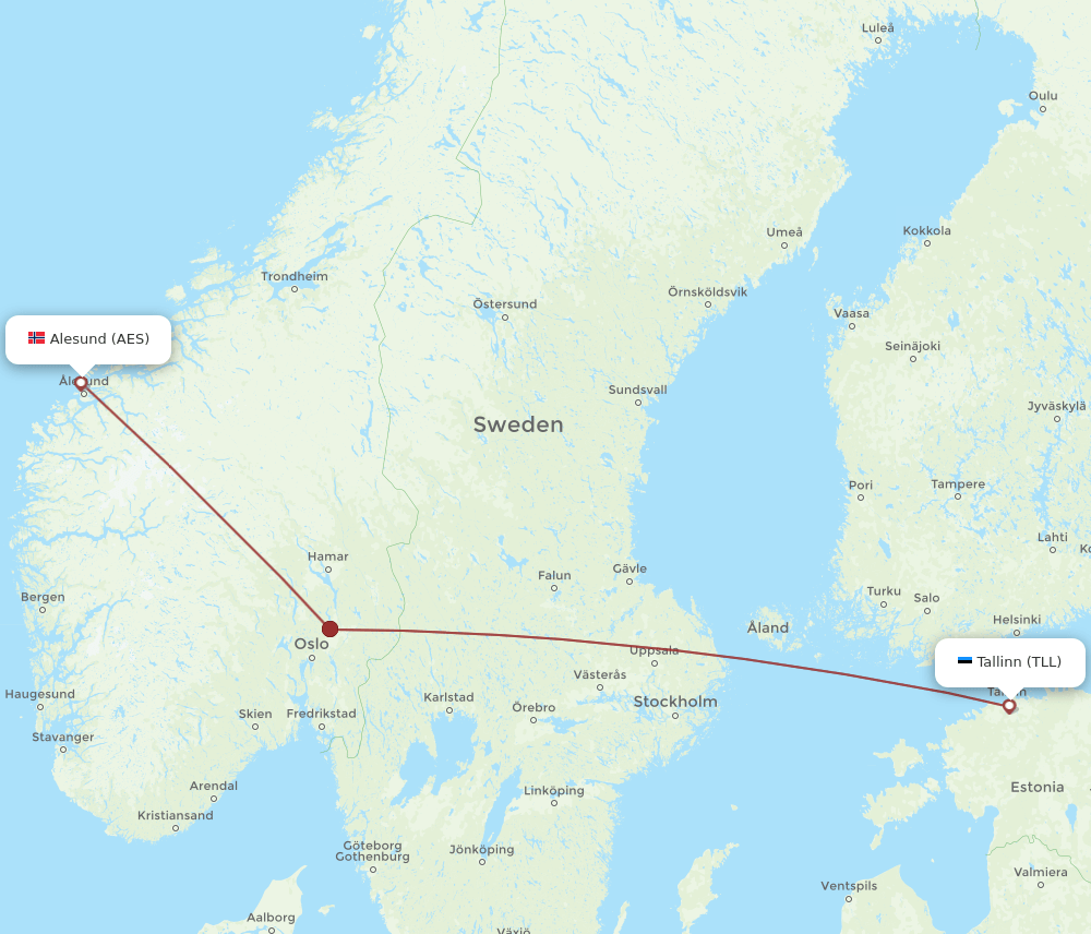 AES-TLL flight routes