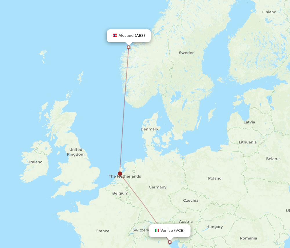 AES-VCE flight routes