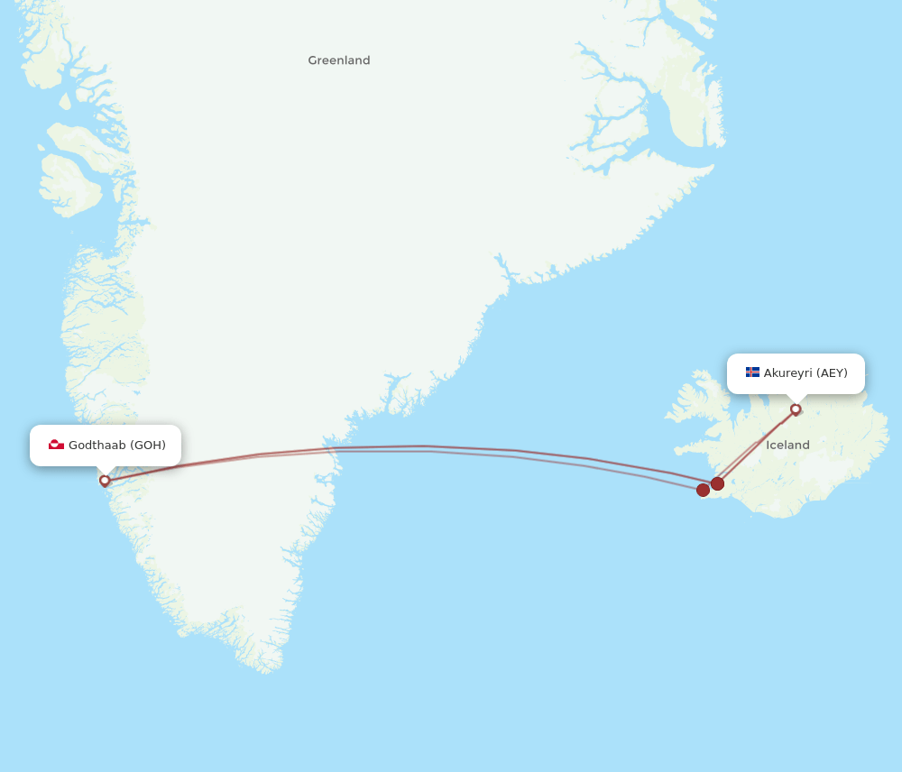 AEY-GOH flight routes