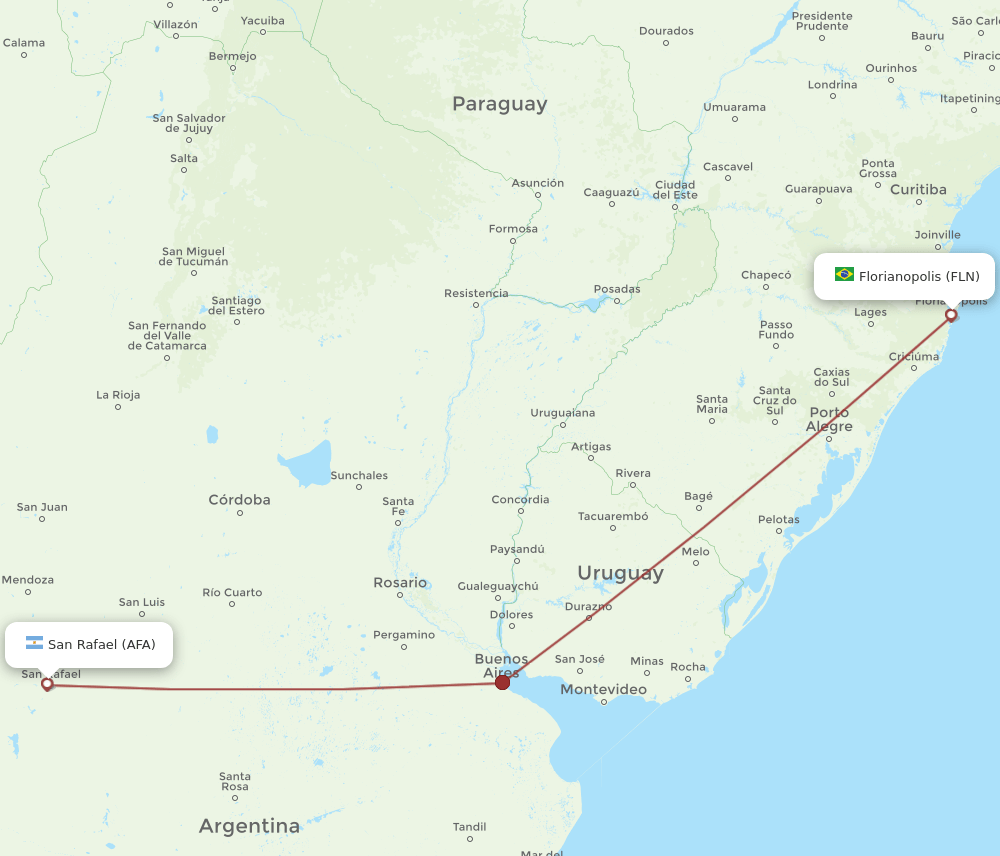 AFA-FLN flight routes