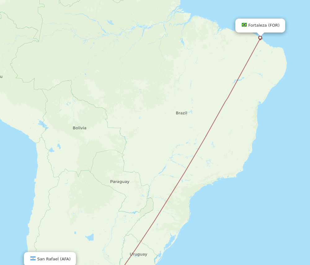 AFA-FOR flight routes