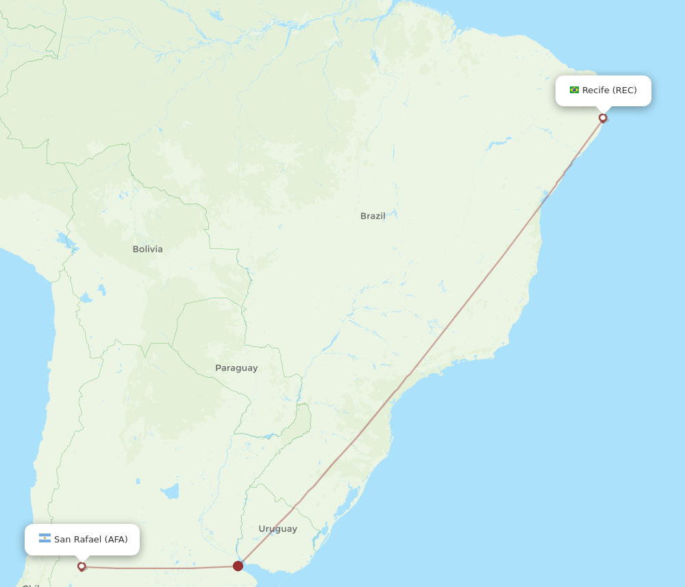 AFA-REC flight routes