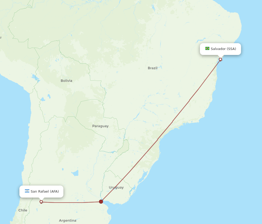 AFA-SSA flight routes