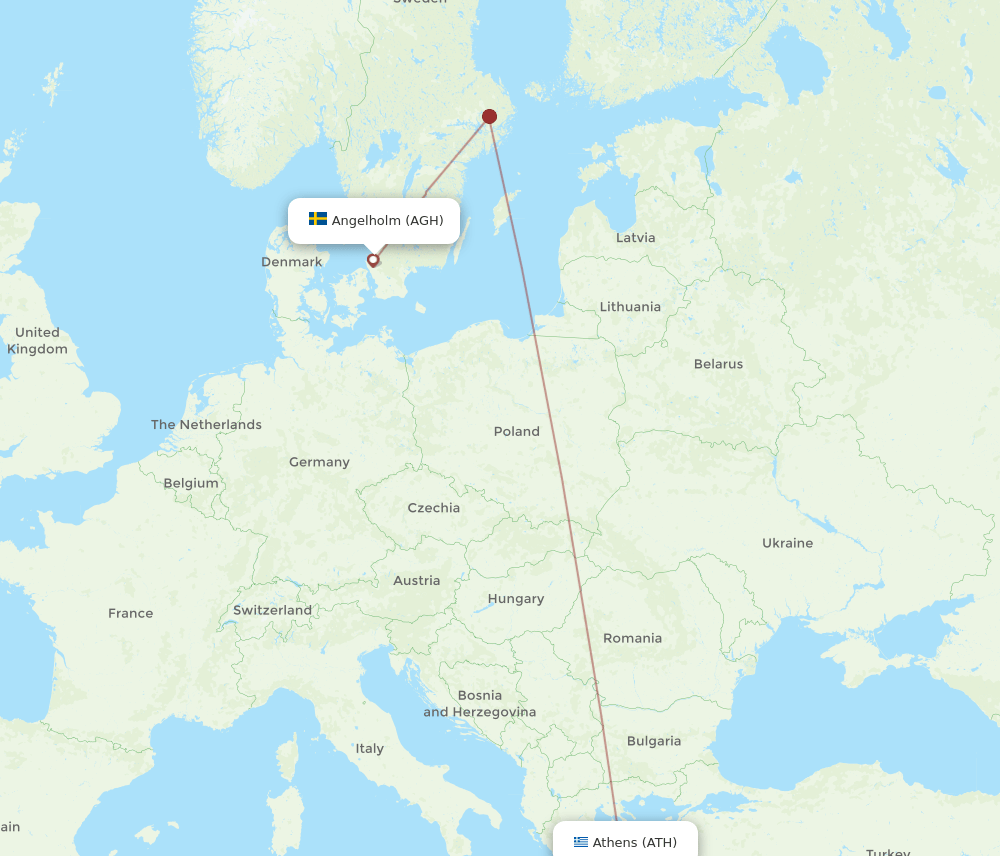 AGH-ATH flight routes