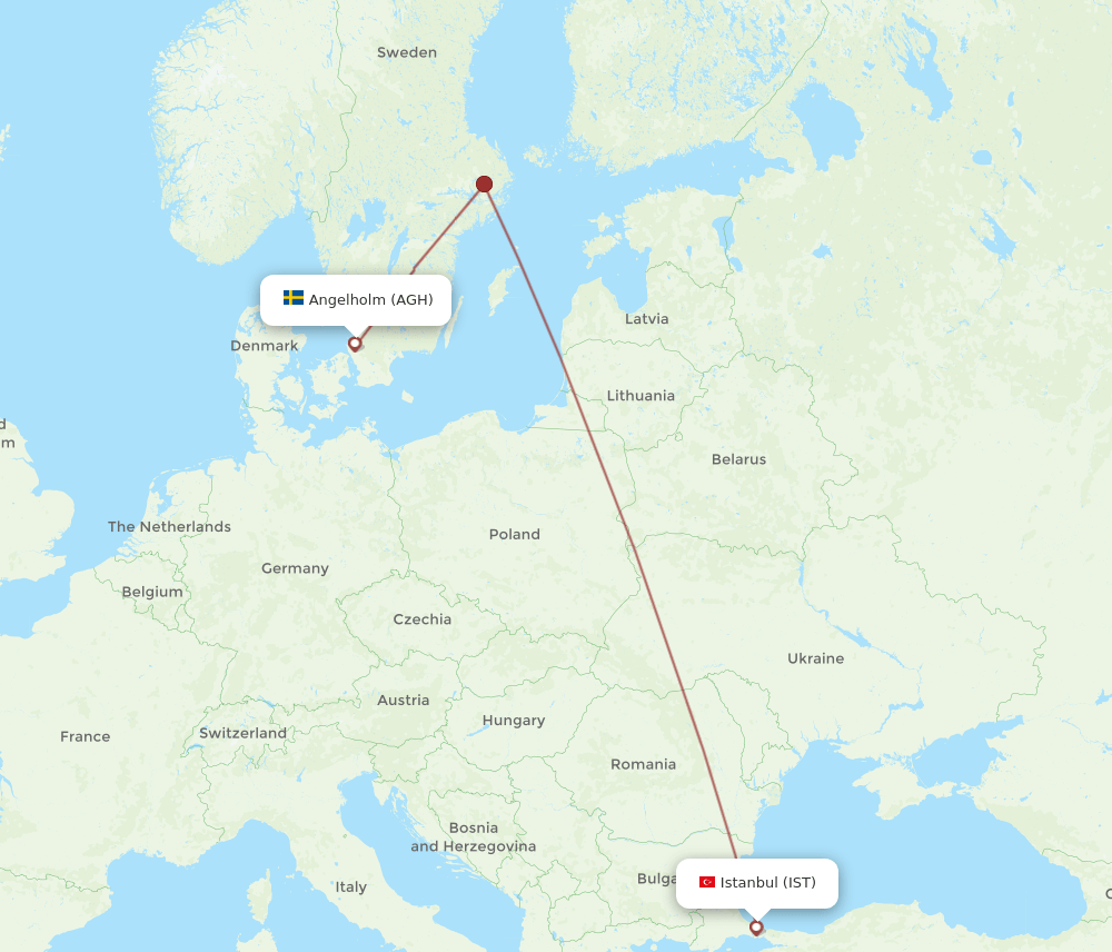 AGH-IST flight routes